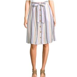 a.n.a Colors Striped midi skirt